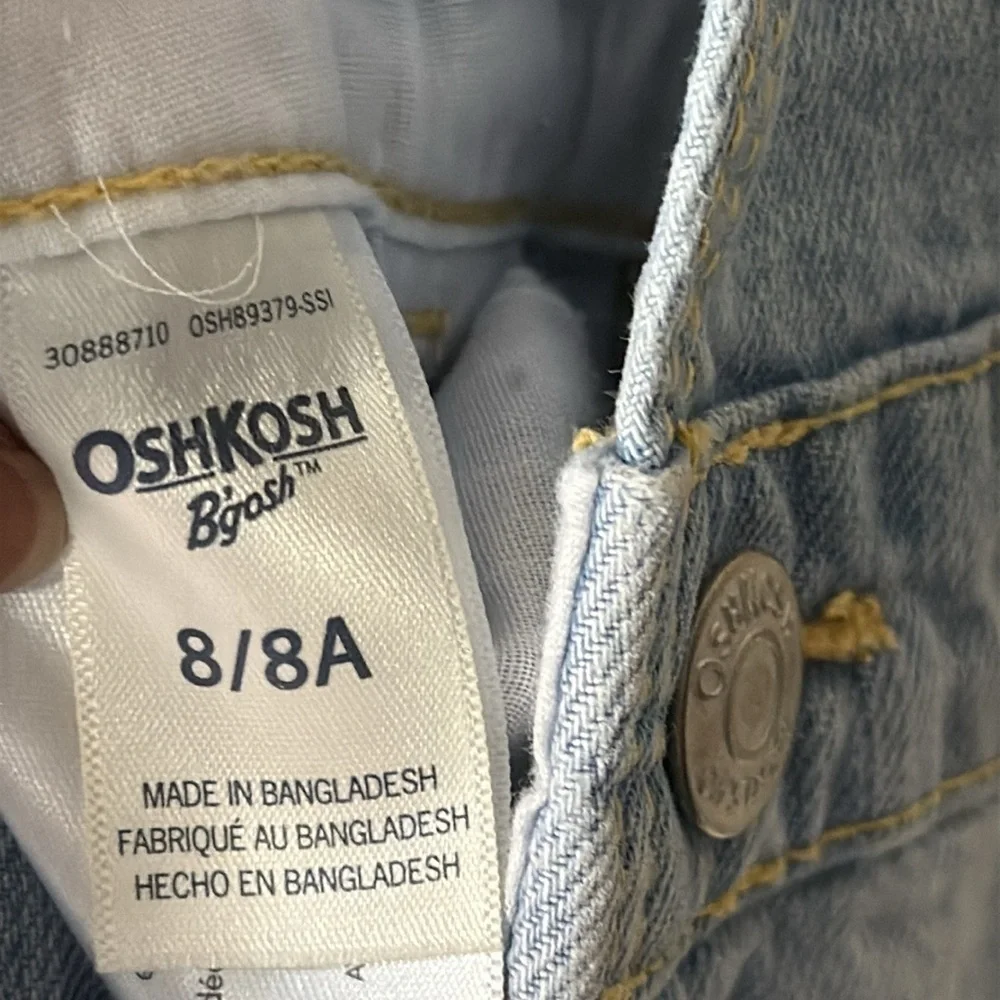 Oshkosh denim overalls dress girls size 8